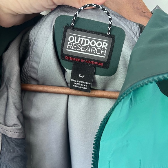Outdoor Research Hemispheres Jacket Green Colorblock Gore-Tex Women’s Size Small - Picture 3 of 16